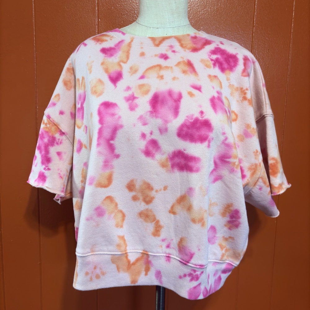 💕PINK Victoria's Secret Pastel Tie-Dye Top Sweatshirt